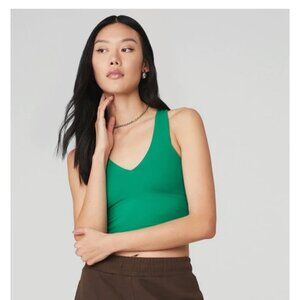 Alo Yoga Tank Tops | Airbrush Real Bra Tank – Green Emerald